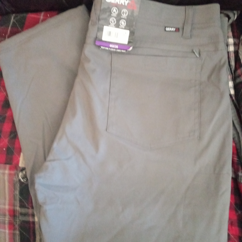 Size 40/30 NEW Mens "Gerry- Venture" LINED Gray Casual Pants
